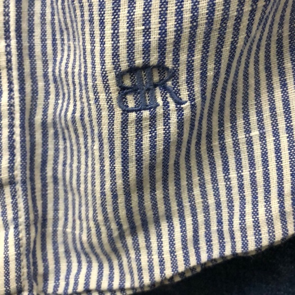 Banana Republic Striped Button Down Linen/Cotton Shirt - Picture 5 of 8